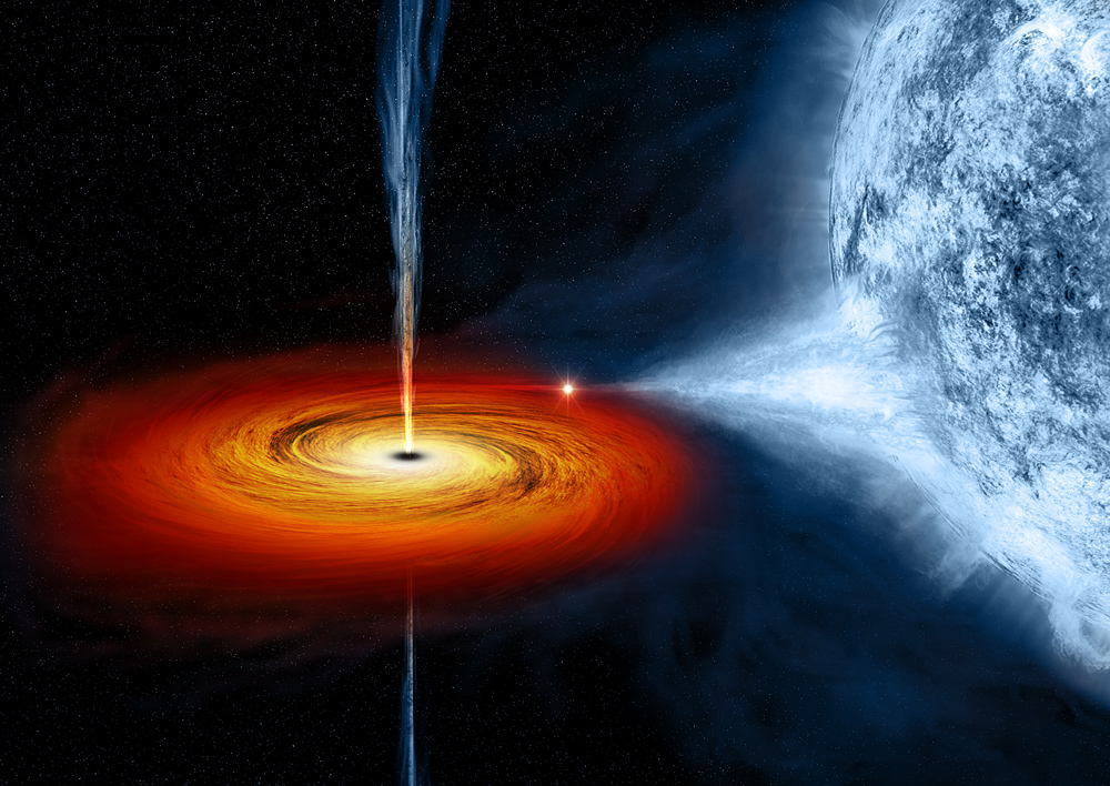 Time slows down near a black hole. Time slows down near a black hole.