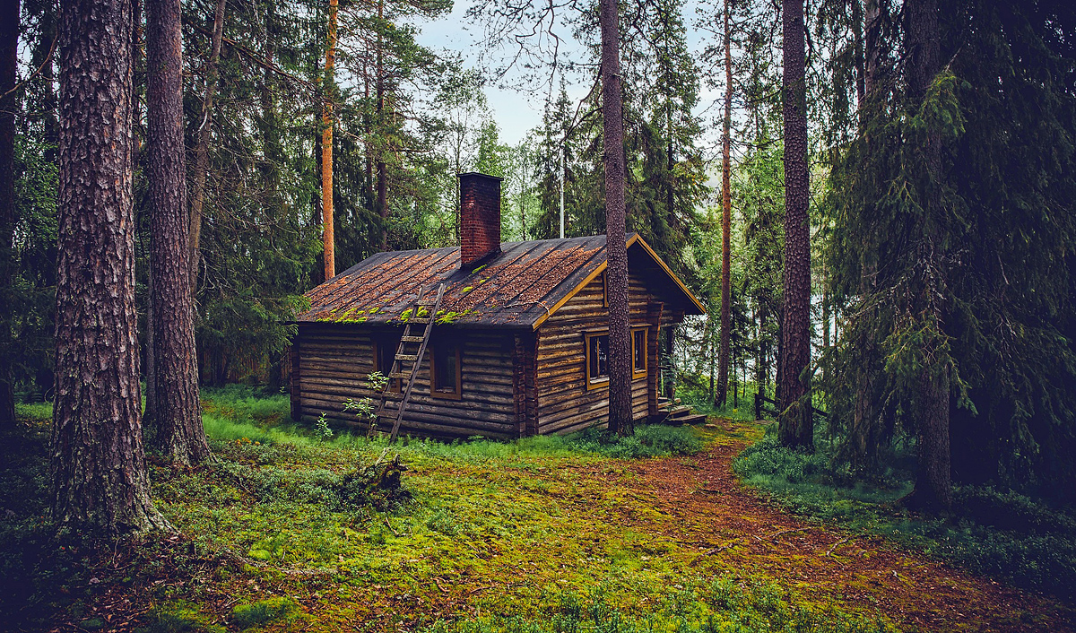 Log Cabin in the Wilderness - In My Father's House are Many Mansions - Christ.net.au