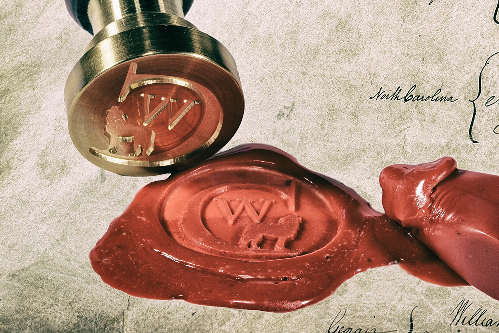 A wax seal as used in ancient times. A wax seal as used in ancient times.